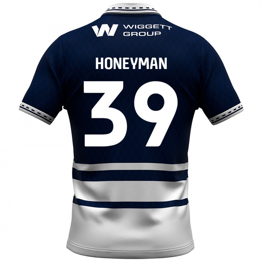 Niño Camiseta George Honeyman #39 Azul Marino Blanco 1ª Equipación 2024/25 La Camisa México