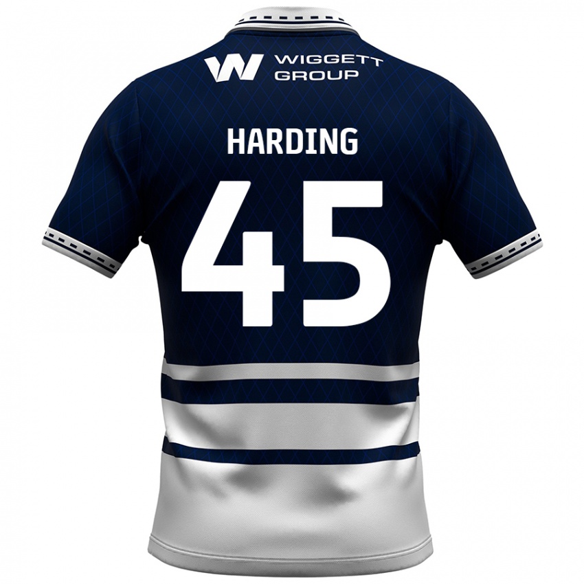 Niño Camiseta Wes Harding #45 Azul Marino Blanco 1ª Equipación 2024/25 La Camisa México