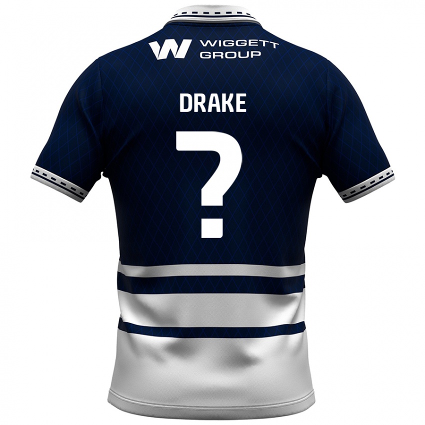 Niño Camiseta Ben Drake #0 Azul Marino Blanco 1ª Equipación 2024/25 La Camisa México