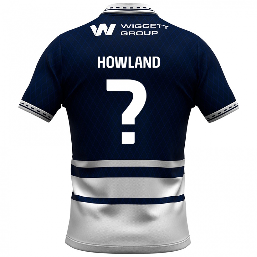 Niño Camiseta Jack Howland #0 Azul Marino Blanco 1ª Equipación 2024/25 La Camisa México