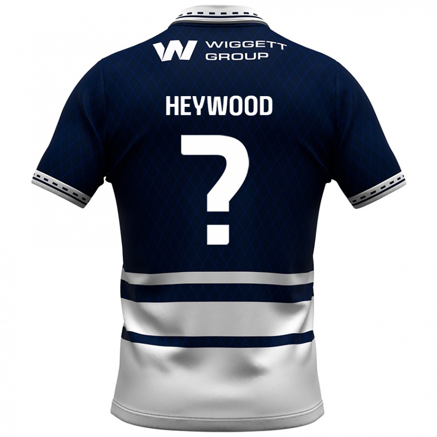 Niño Camiseta Kavalli Heywood #0 Azul Marino Blanco 1ª Equipación 2024/25 La Camisa México