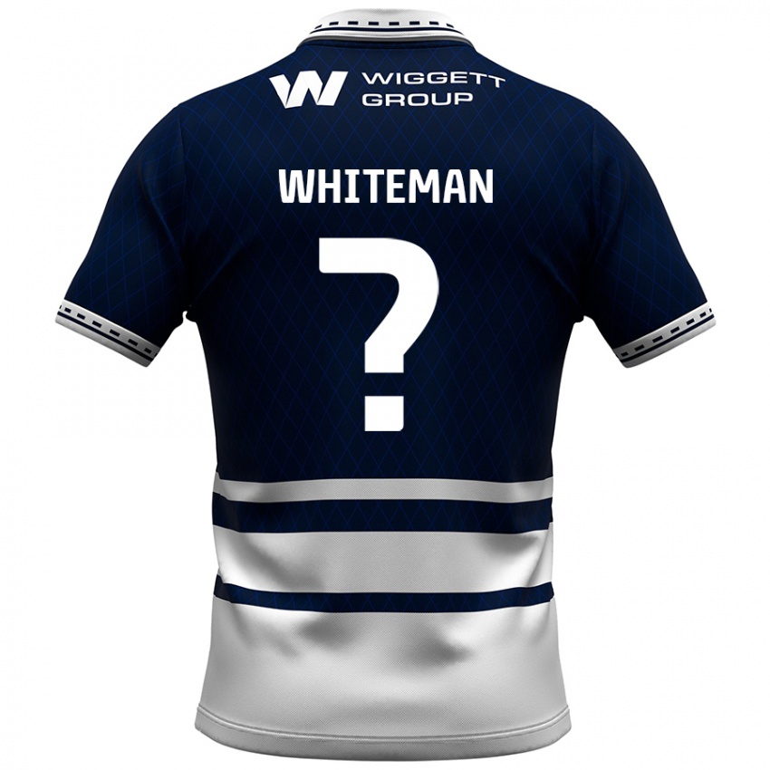 Niño Camiseta Harvey Whiteman #0 Azul Marino Blanco 1ª Equipación 2024/25 La Camisa México