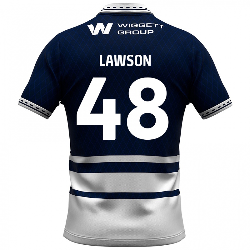 Niño Camiseta Sha'mar Lawson #48 Azul Marino Blanco 1ª Equipación 2024/25 La Camisa México