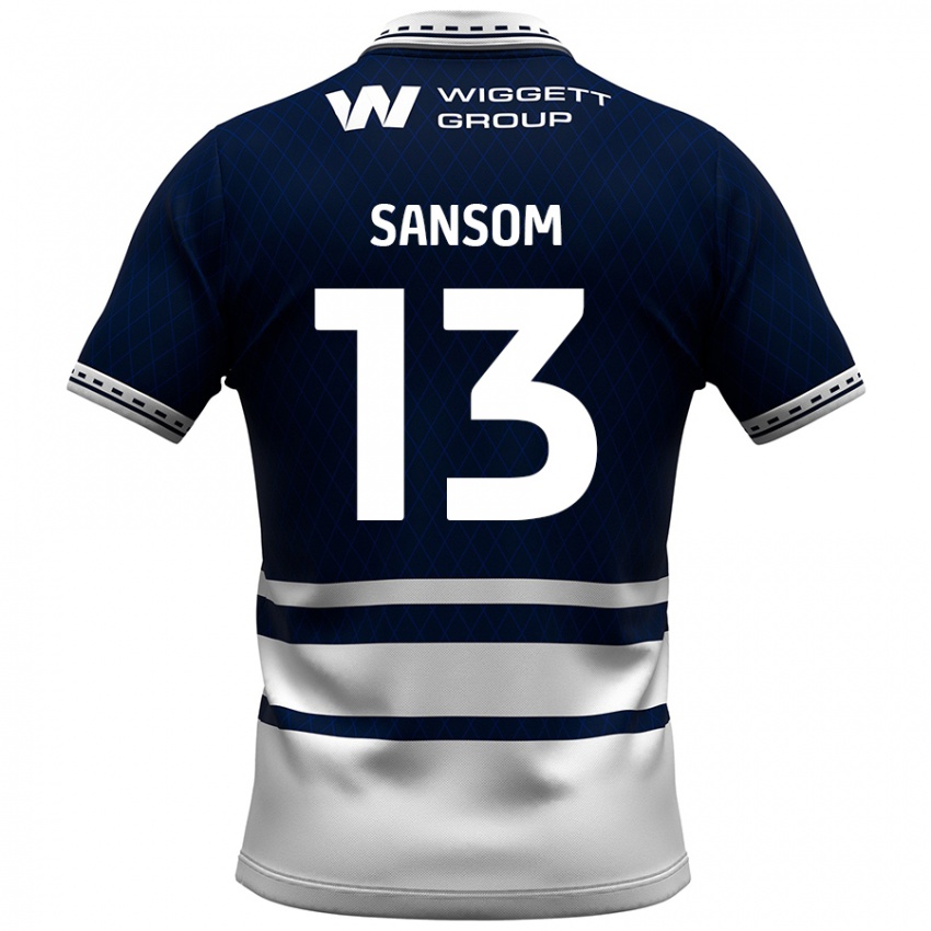 Niño Camiseta Chloe Sansom #13 Azul Marino Blanco 1ª Equipación 2024/25 La Camisa México