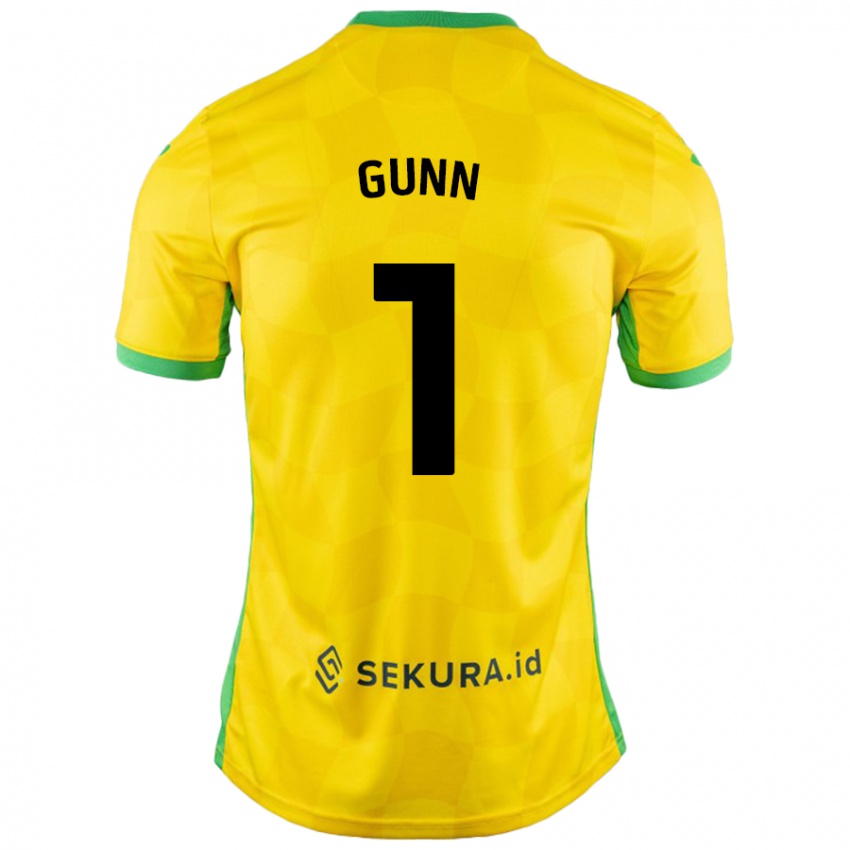 Niño Camiseta Angus Gunn #1 Amarillo Verde 1ª Equipación 2024/25 La Camisa México