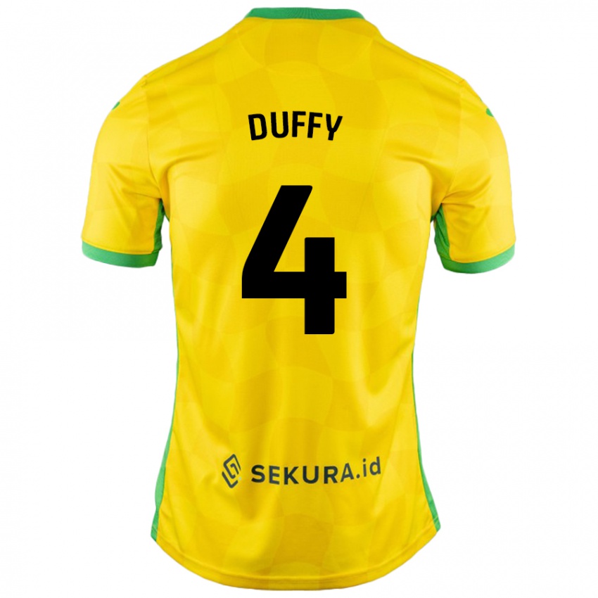 Niño Camiseta Shane Duffy #4 Amarillo Verde 1ª Equipación 2024/25 La Camisa México