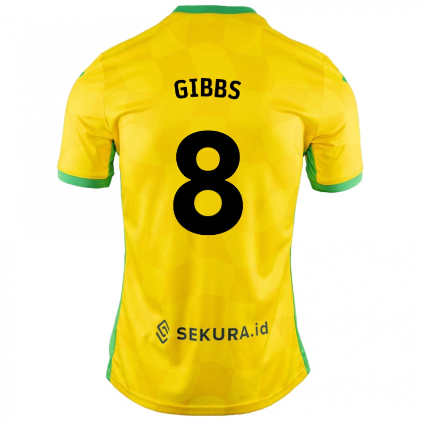 Niño Camiseta Liam Gibbs #8 Amarillo Verde 1ª Equipación 2024/25 La Camisa México