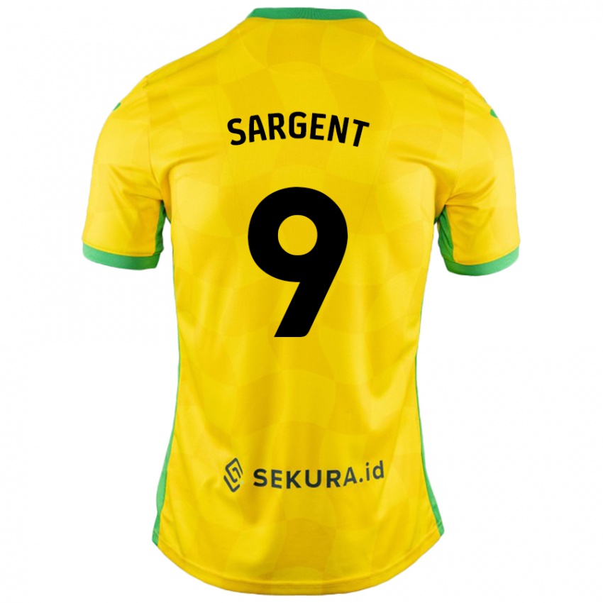 Niño Camiseta Josh Sargent #9 Amarillo Verde 1ª Equipación 2024/25 La Camisa México