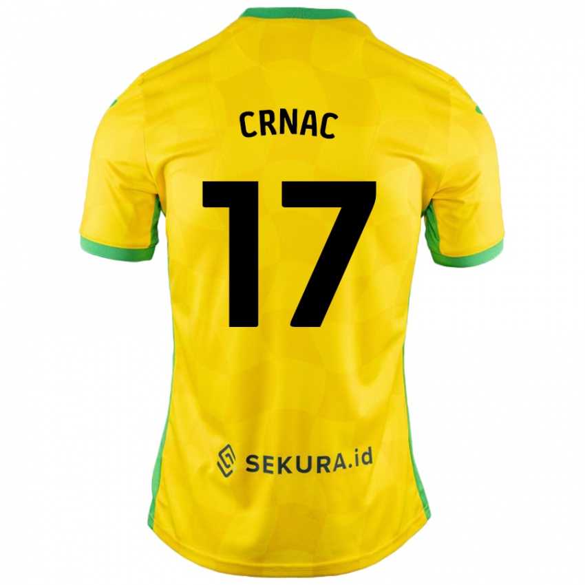 Niño Camiseta Ante Crnac #17 Amarillo Verde 1ª Equipación 2024/25 La Camisa México