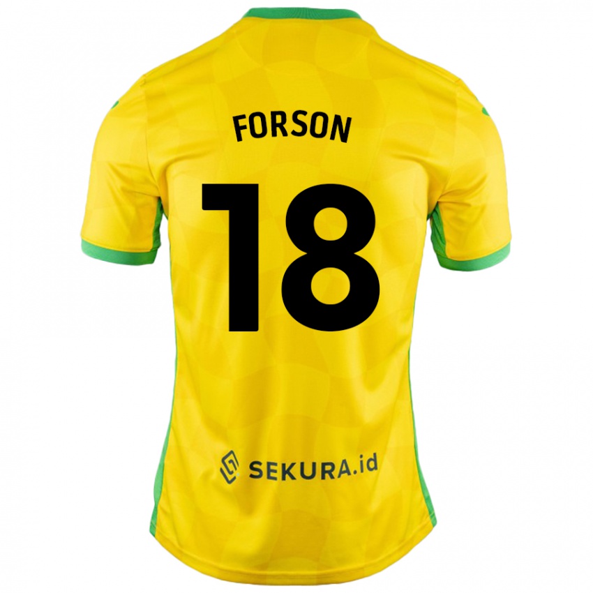 Niño Camiseta Amankwah Forson #18 Amarillo Verde 1ª Equipación 2024/25 La Camisa México