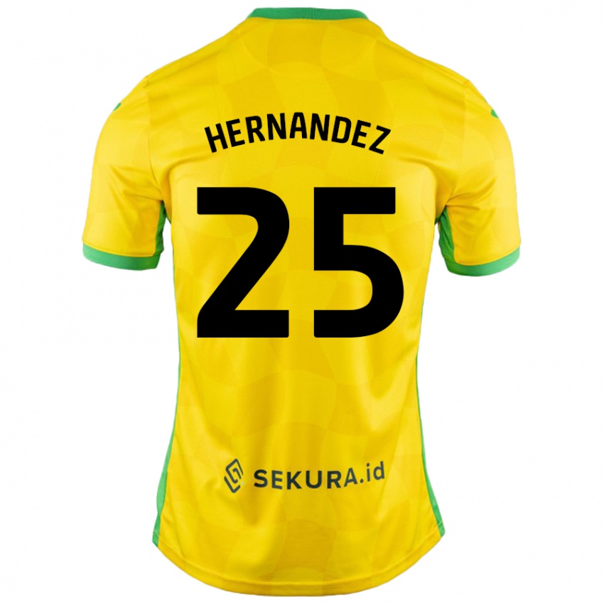 Niño Camiseta Onel Hernández #25 Amarillo Verde 1ª Equipación 2024/25 La Camisa México