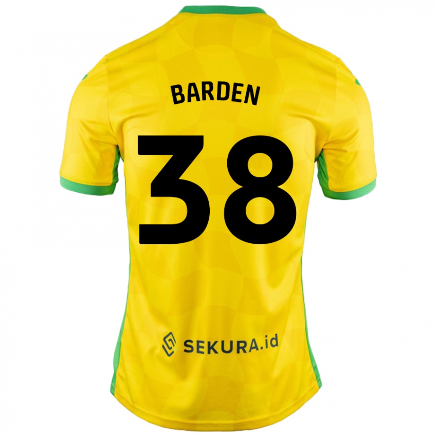 Niño Camiseta Daniel Barden #38 Amarillo Verde 1ª Equipación 2024/25 La Camisa México