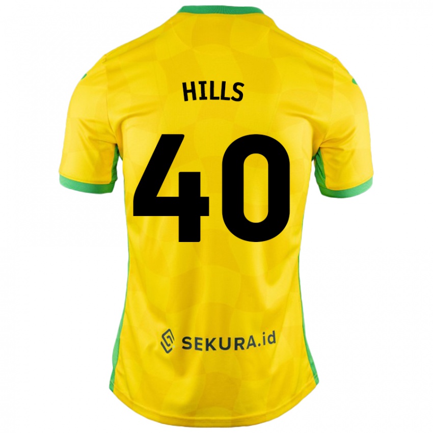 Niño Camiseta Brad Hills #40 Amarillo Verde 1ª Equipación 2024/25 La Camisa México