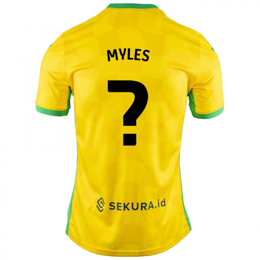 Niño Camiseta Elliot Myles #0 Amarillo Verde 1ª Equipación 2024/25 La Camisa México