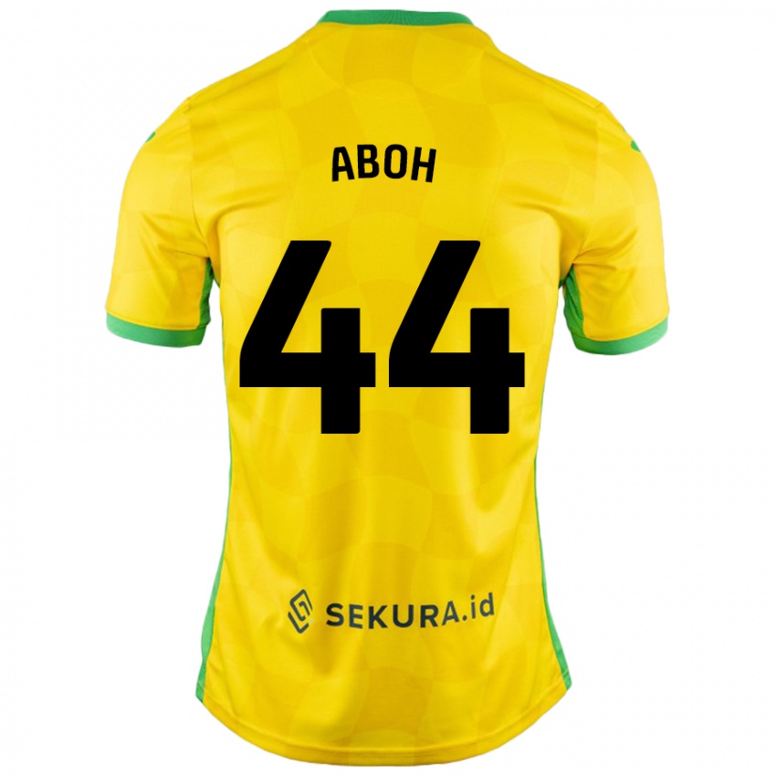 Niño Camiseta Ken Aboh #44 Amarillo Verde 1ª Equipación 2024/25 La Camisa México