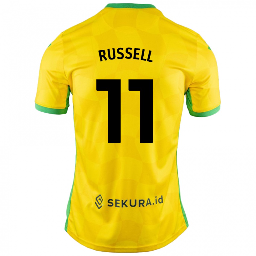 Niño Camiseta Rebecca Russell #11 Amarillo Verde 1ª Equipación 2024/25 La Camisa México