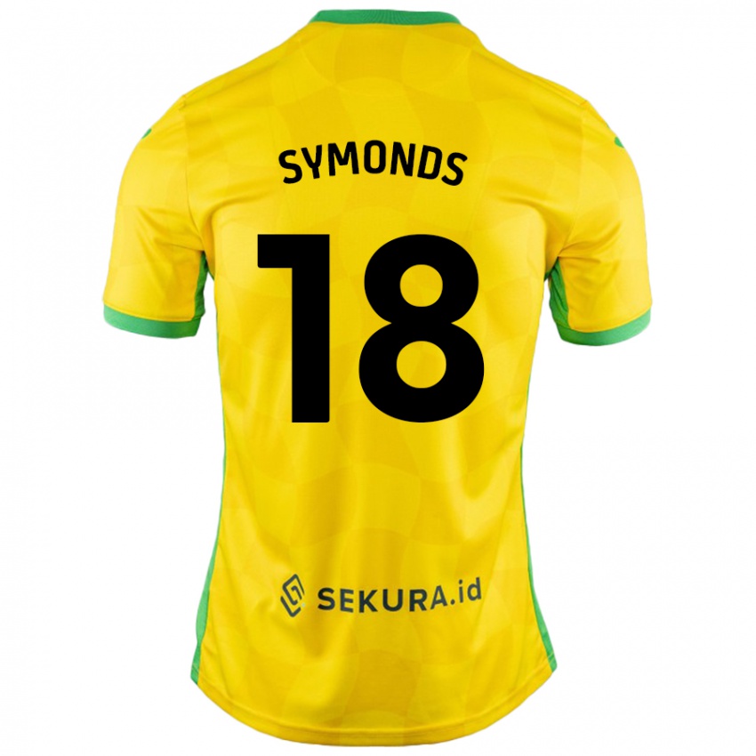 Niño Camiseta Freya Symonds #18 Amarillo Verde 1ª Equipación 2024/25 La Camisa México