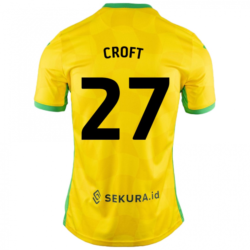 Niño Camiseta Mary Croft #27 Amarillo Verde 1ª Equipación 2024/25 La Camisa México