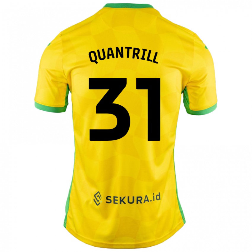 Niño Camiseta Sarah Quantrill #31 Amarillo Verde 1ª Equipación 2024/25 La Camisa México