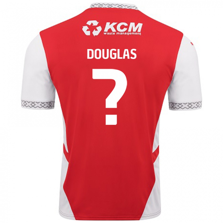 Niño Camiseta Hamish Douglas #0 Rojo Blanco 1ª Equipación 2024/25 La Camisa México