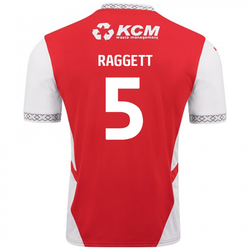 Niño Camiseta Sean Raggett #5 Rojo Blanco 1ª Equipación 2024/25 La Camisa México