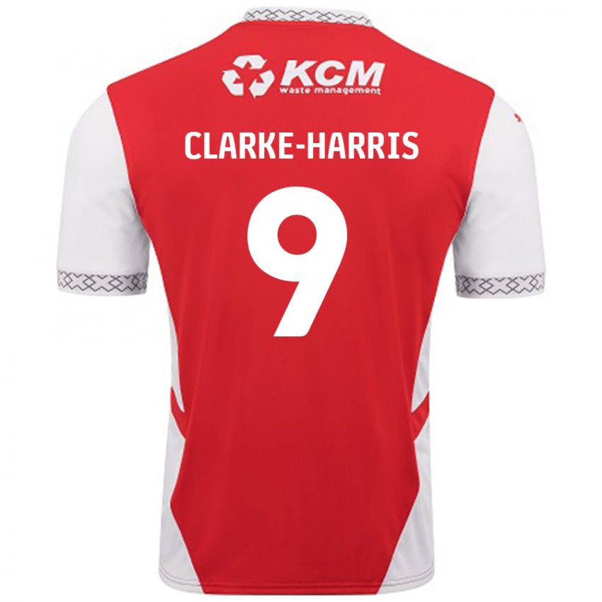 Niño Camiseta Jonson Clarke-Harris #9 Rojo Blanco 1ª Equipación 2024/25 La Camisa México