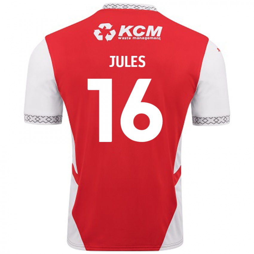 Niño Camiseta Zak Jules #16 Rojo Blanco 1ª Equipación 2024/25 La Camisa México