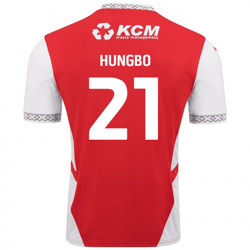 Niño Camiseta Joseph Hungbo #21 Rojo Blanco 1ª Equipación 2024/25 La Camisa México