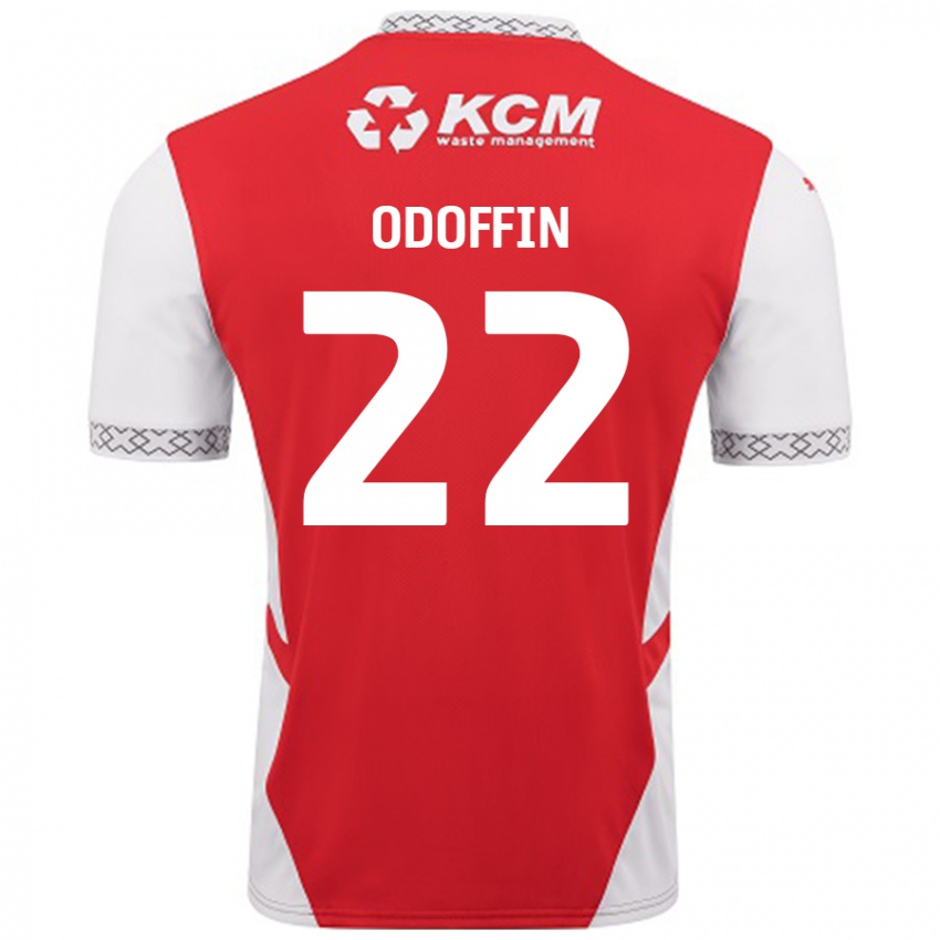 Niño Camiseta Hakeem Odoffin #22 Rojo Blanco 1ª Equipación 2024/25 La Camisa México