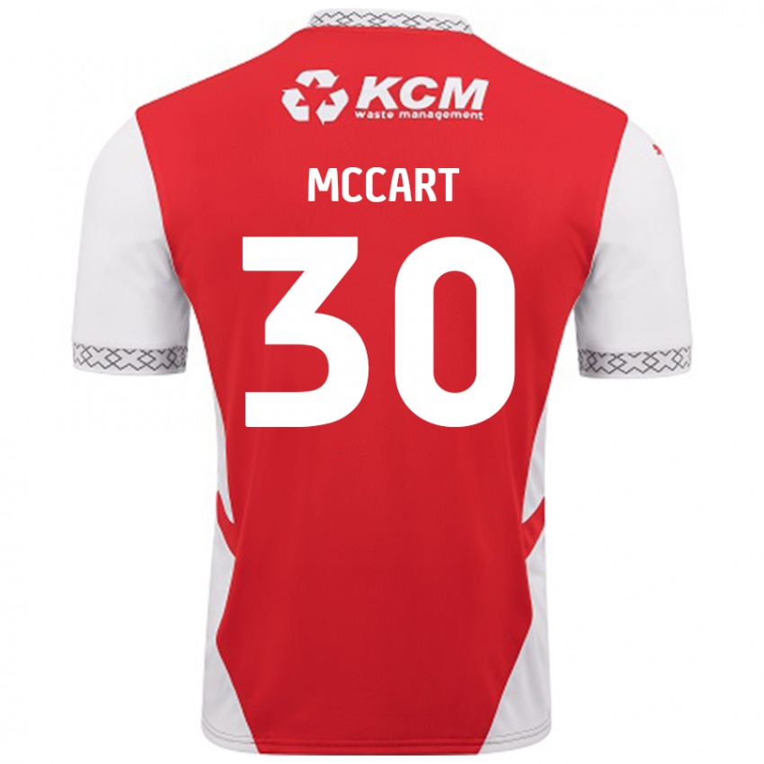 Niño Camiseta Jamie Mccart #30 Rojo Blanco 1ª Equipación 2024/25 La Camisa México