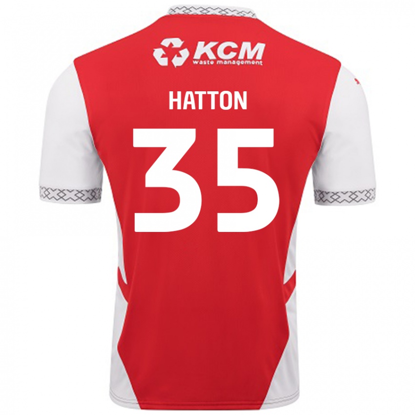 Niño Camiseta Ben Hatton #35 Rojo Blanco 1ª Equipación 2024/25 La Camisa México