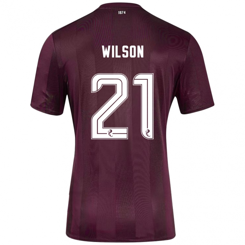 Niño Camiseta James Wilson #21 Borgoña 1ª Equipación 2024/25 La Camisa México