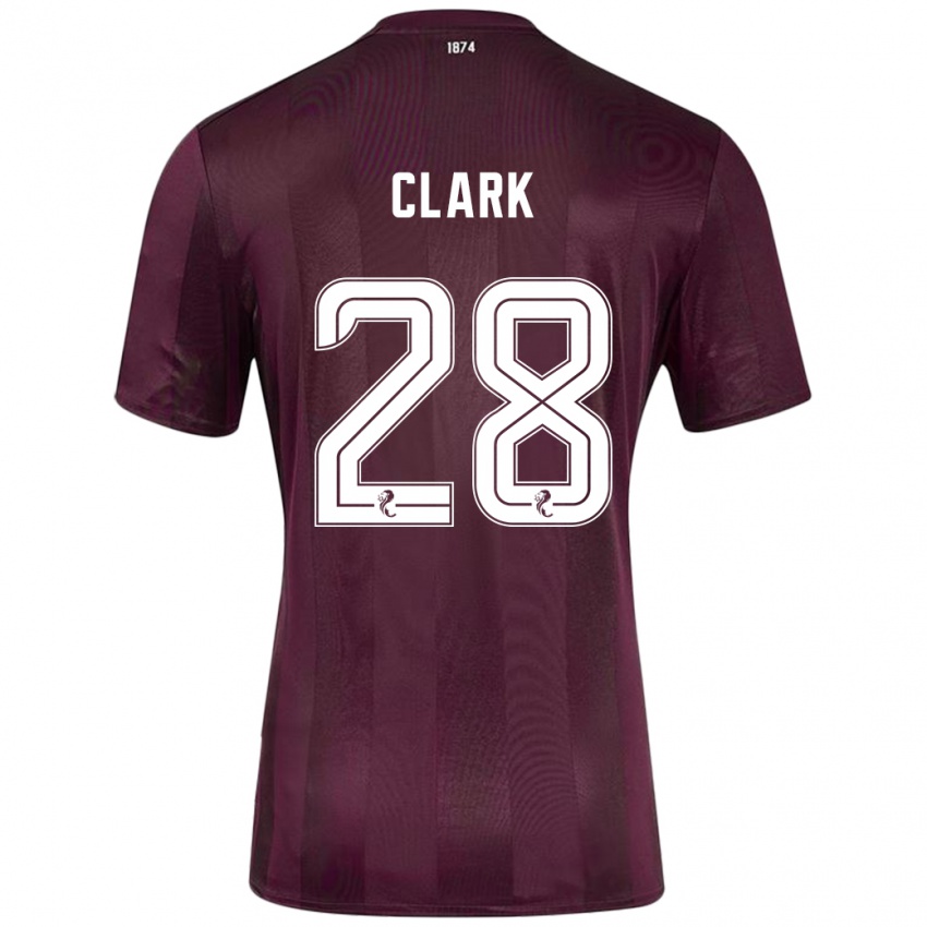 Niño Camiseta Zander Clark #28 Borgoña 1ª Equipación 2024/25 La Camisa México