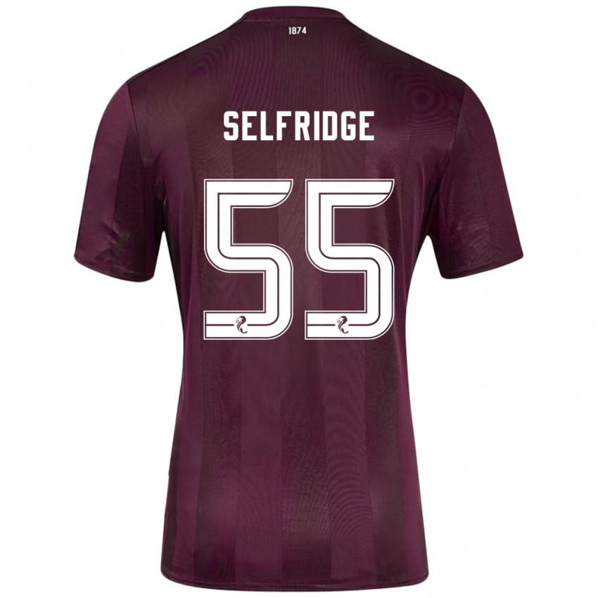 Niño Camiseta Louis Selfridge #55 Borgoña 1ª Equipación 2024/25 La Camisa México