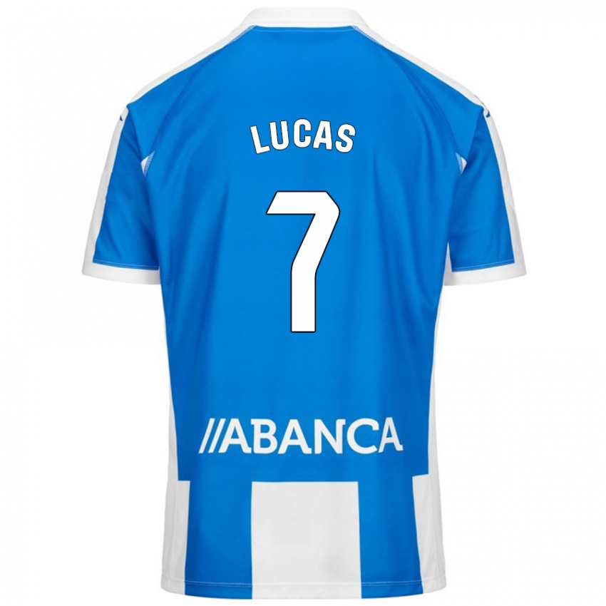 Niño Camiseta Lucas Pérez #7 Azul Blanco 1ª Equipación 2024/25 La Camisa México