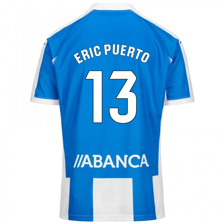 Niño Camiseta Eric Puerto #13 Azul Blanco 1ª Equipación 2024/25 La Camisa México