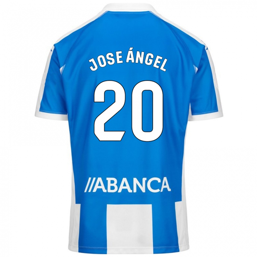 Niño Camiseta José Ángel Jurado #20 Azul Blanco 1ª Equipación 2024/25 La Camisa México