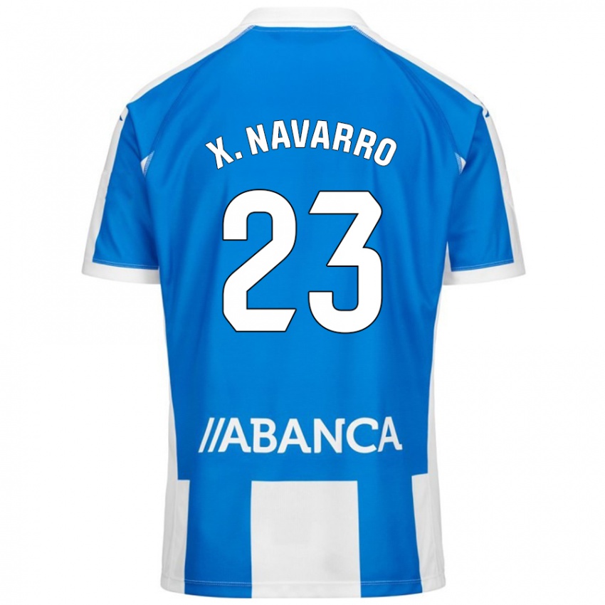 Niño Camiseta Ximo Navarro #23 Azul Blanco 1ª Equipación 2024/25 La Camisa México