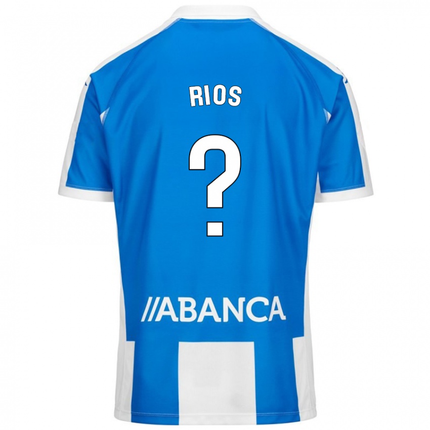 Niño Camiseta Hugo Rios #0 Azul Blanco 1ª Equipación 2024/25 La Camisa México