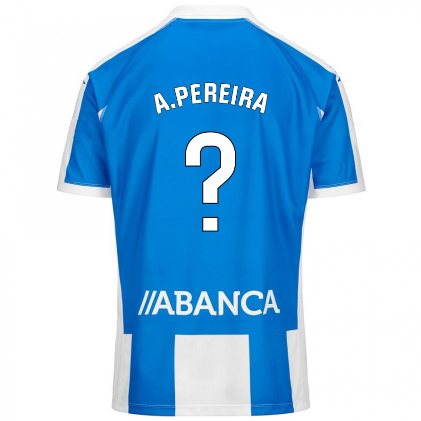 Niño Camiseta Alejandro Pereira #0 Azul Blanco 1ª Equipación 2024/25 La Camisa México