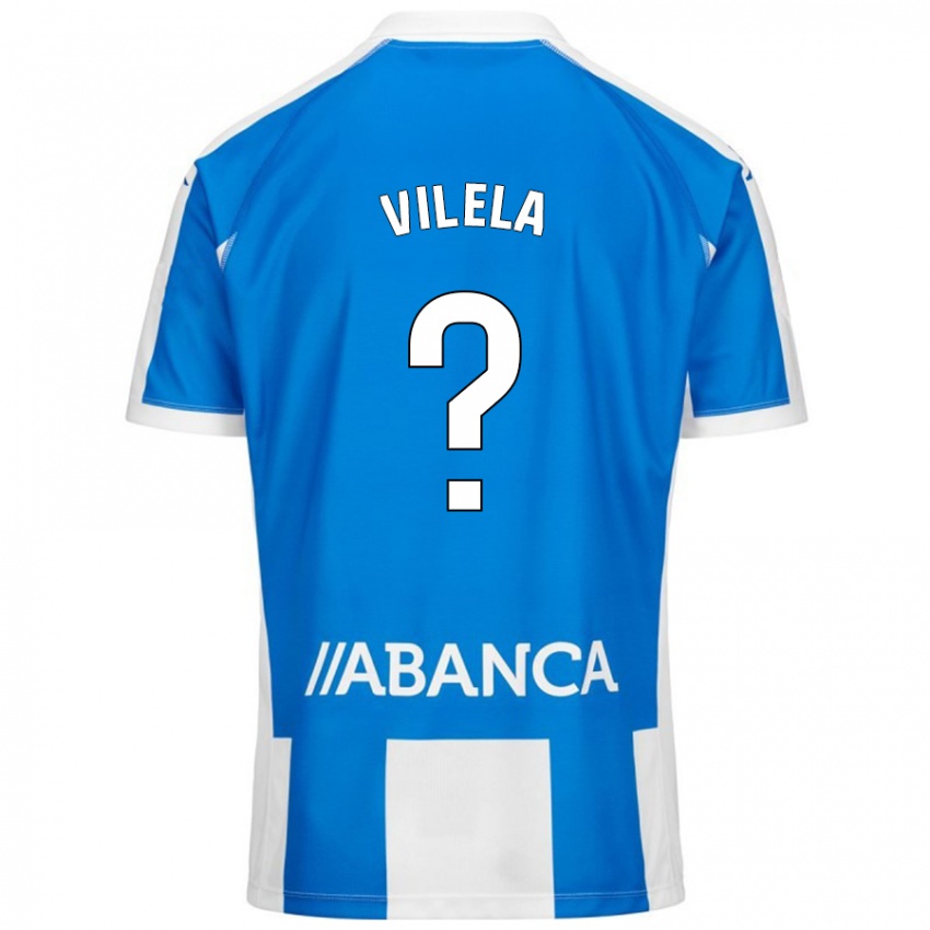 Niño Camiseta Rubén Vilela #0 Azul Blanco 1ª Equipación 2024/25 La Camisa México