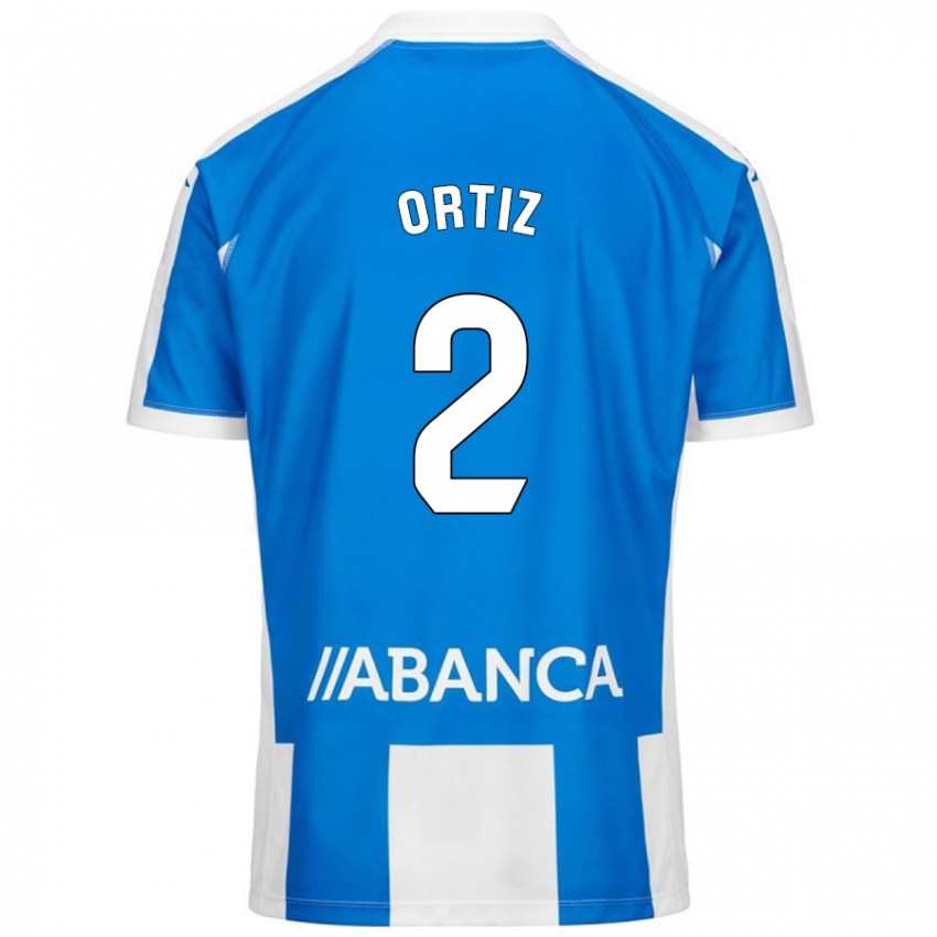 Niño Camiseta Samara Ortiz #2 Azul Blanco 1ª Equipación 2024/25 La Camisa México