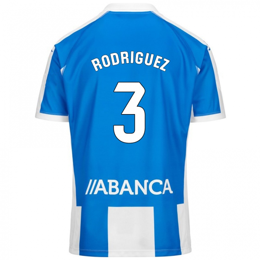 Niño Camiseta Clara Rodríguez #3 Azul Blanco 1ª Equipación 2024/25 La Camisa México