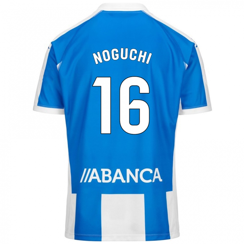 Niño Camiseta Ayaka Noguchi #16 Azul Blanco 1ª Equipación 2024/25 La Camisa México