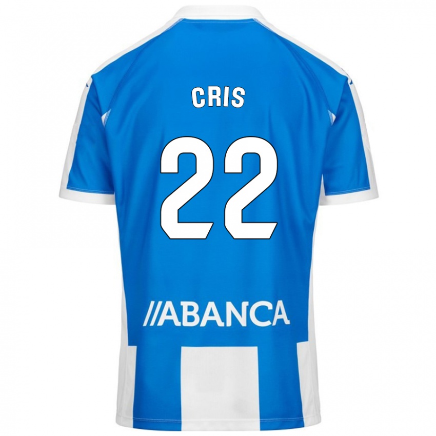 Niño Camiseta Cris #22 Azul Blanco 1ª Equipación 2024/25 La Camisa México