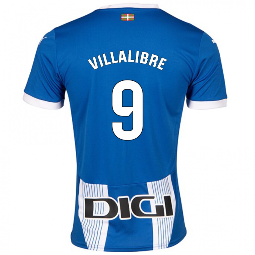 Niño Camiseta Asier Villalibre #9 Azul 1ª Equipación 2024/25 La Camisa México