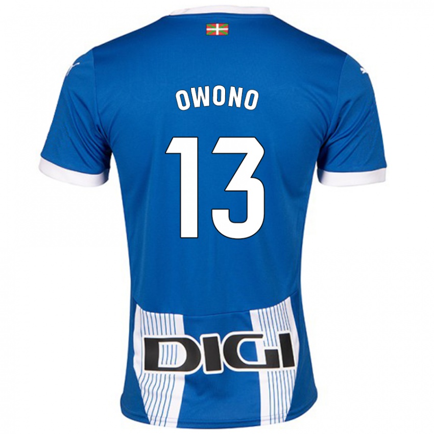 Niño Camiseta Jesús Owono #13 Azul 1ª Equipación 2024/25 La Camisa México