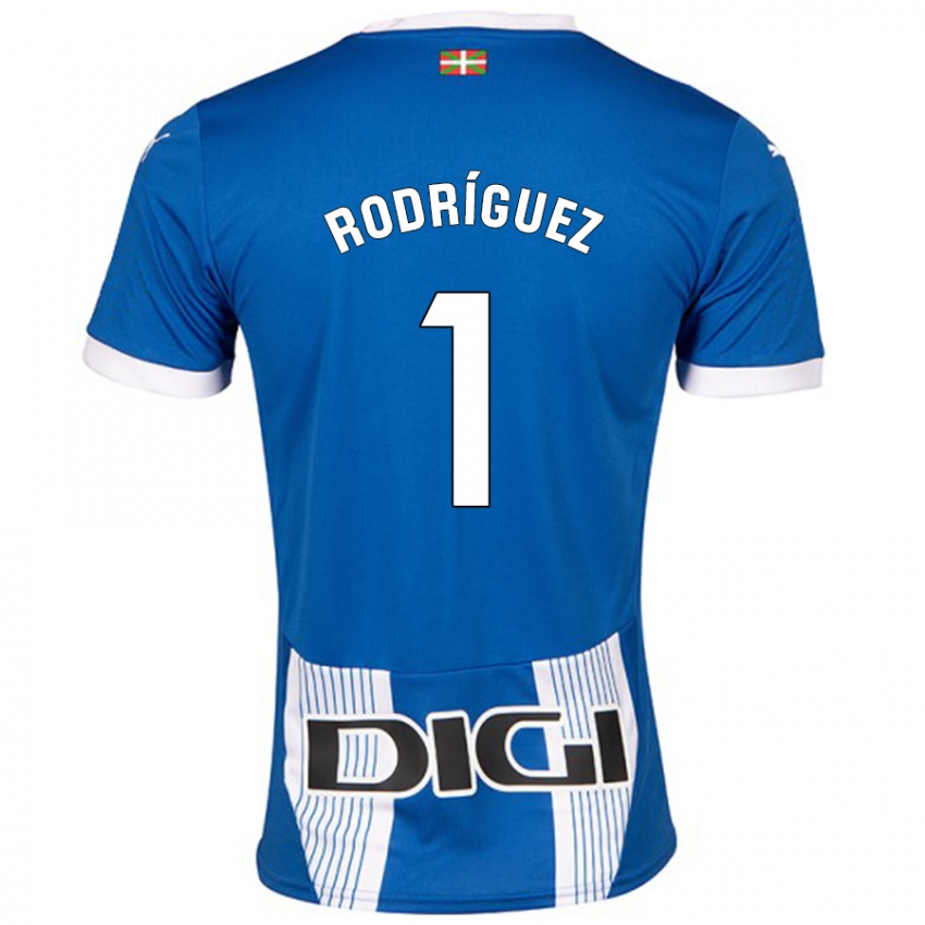 Niño Camiseta Adrián Rodríguez #1 Azul 1ª Equipación 2024/25 La Camisa México