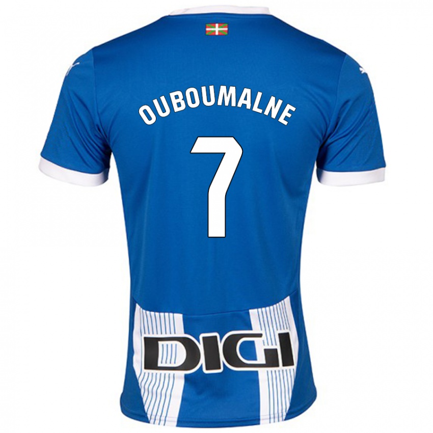 Niño Camiseta Ibra Ouboumalne #7 Azul 1ª Equipación 2024/25 La Camisa México