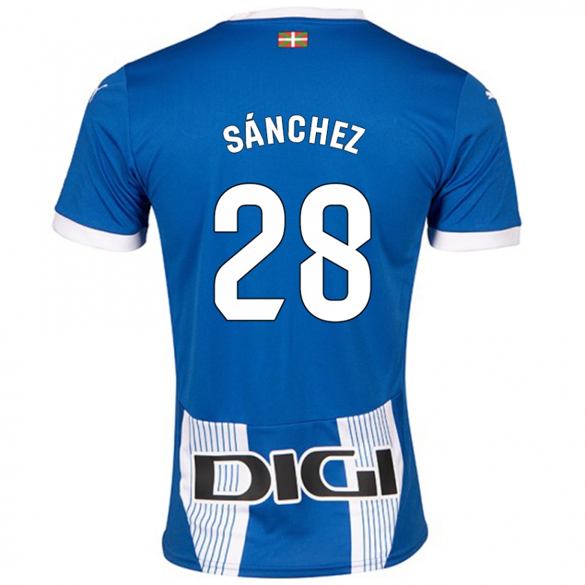 Niño Camiseta Ander Sánchez #28 Azul 1ª Equipación 2024/25 La Camisa México